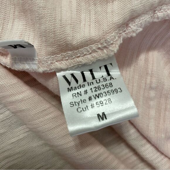 Wilt Pale Pink Long Sleeve V-neck Midi
T-Shirt Dress Sz M - Picture 5 of 8